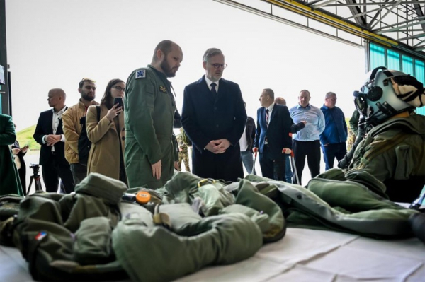 Premiér Fiala v Čáslavi: Členství v NATO je skutečnou zárukou naší bezpečnosti